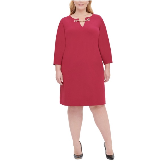 Tommy Hilfiger Dresses & Skirts - Tommy Hilfiger Long Sleeve Jewel Neck Shift Dress